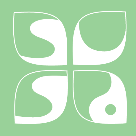 SUSD logo--four leaves in green and white